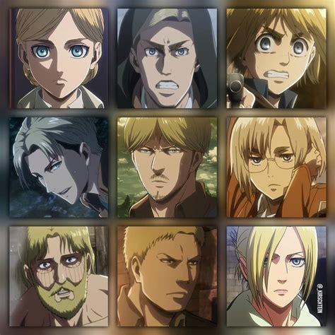 shingeki no kyojin characters|blonde attack on titan characters.